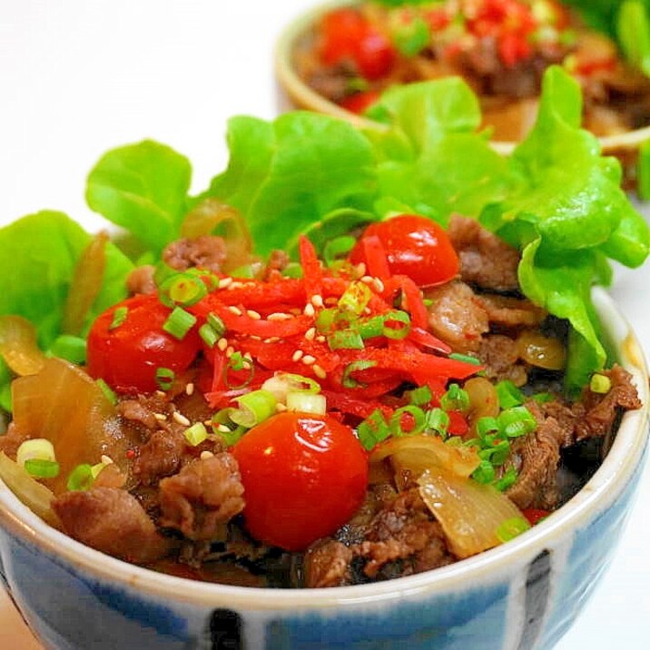 極上 とろける牛肉 さっぱりトマト 牛丼 レシピ 作り方 By Oppeke22 楽天レシピ